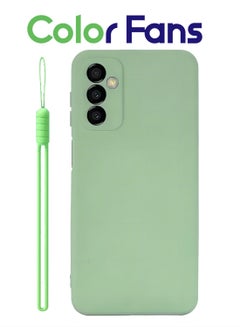 Buy for Samsung Galaxy A34 5G Case Slim Liquid Silicone Protective Cover Light Green in Saudi Arabia