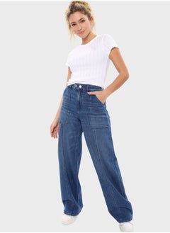 اشتري High Waist Baggy Jeans في السعودية