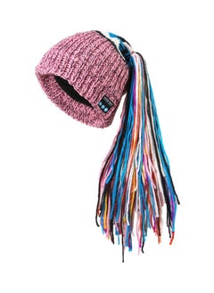 Buy Bluetooth Knitted Hat With Mic One Size Pink/Blue/White in Saudi Arabia