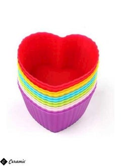 Buy Silicone Baking Cups 21 Pack Non Stick Muffin Cupcake Liners Set Thick And Heavy Duty Cupcake Molds Perfect For Party Bakery Supplies Multicolor in UAE