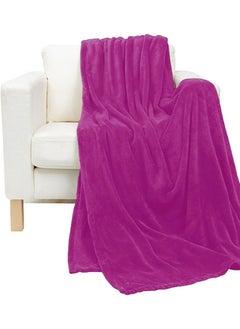 اشتري COMFY SUPER SOFT FLANNEL THROW/BLANKET PURPLE في الامارات