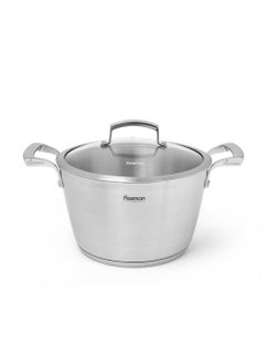 اشتري Fissman Millenium Stainless Steel Stockpot W/Glass Lid 20cm في الامارات