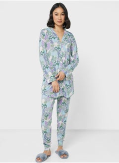 اشتري High Waist Printed Pyjama Pants في الامارات