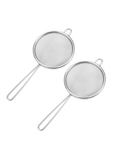 Buy 304 Stainless Steel Fine Mesh Strainers  Fine Mesh Strainer with Handle Ideal for Kitchen Food Cooking Tea Coffee Juice Vegetable Egg Strainer Premium Stainless Steel Lightweight(2 PCS) in UAE