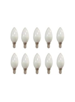 Buy LED bulb, 6 watt, balaha shape - yellow color - for chandeliers and applications - 10 bulbs in Egypt
