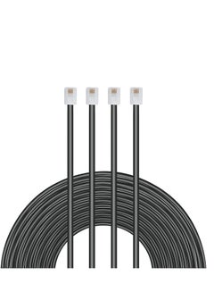 اشتري Handmade Telephone Landline Extension Cord Cable Line Wire with Standard RJ-11 6P4C Plugs (10M, BLACK) في الامارات