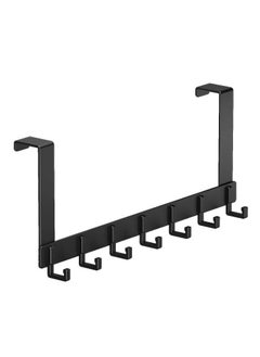 اشتري Door Hanger Over The Door Hooks Door Towel Rack Silent Door Hook for Hanging Bathroom Door Hanger Room Kitchen Door Front Door Rear Door Hanger 7 Hooks （Black） في السعودية