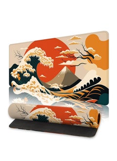 Buy Abstract Japanese Sea Wave Gaming Mouse Pad – Anti Slip Base – Speed Edition | 70 X 30 cm in Egypt