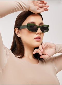 اشتري Side Button Detail Sunglasses في السعودية