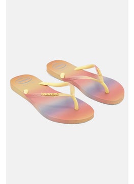 Buy Women Style 2 Slim Grad Flip-Flop, Lemon Yellow in UAE