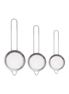 Buy Colander 3 In 1 Set Small Size Metal  Silver in Egypt