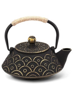 اشتري Cast Iron Teapot, Japanese Tea Pot with Stainless Steel Infuser for Stovetop Safe, Japanese Tea Set, 30oz/0.9L في السعودية