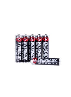 Buy Eveready Black Super Heavy 1.5V 6-Pieces Aaa Battery in UAE