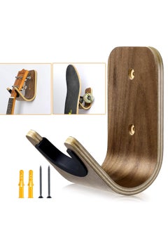 اشتري Guitar Wall Mount Holder Guitar Hanger with Pick Slot Skateboard Rack Modern Design Guitar Hook Ukulele Stand Wooden Violin Display Stand with Tool for Storage Bass Acoustic Mandolin Banjo 1 Set في السعودية