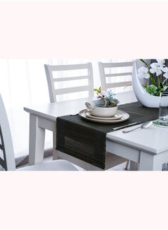 Buy Serenity Bamboo Table Runner Black 33x120cm in UAE