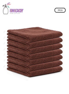 Buy Seven Pieces Of Towel, Solid Color Microfiber Not Easy To Drop Hair Rag, Can Be Used For Kitchen Cleaning, Home Cleaning, Car Cleaning in Saudi Arabia