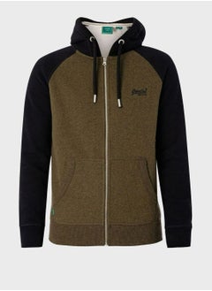 Buy Color Block Zip Through Hoodie in UAE