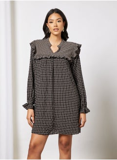 اشتري Checkered Ruffle Dress في الامارات