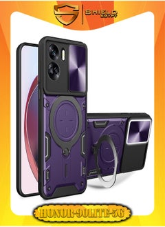 Buy SHIELD EGYPT For Honor 90 Lite Armored Camera Shield Cover Camera Lend Protection, Built-in 360° (Purple) in Egypt