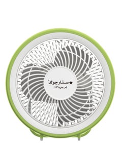 Buy Rechargeable Mini Fan 6 Inch Blade With LED Light 1800mAh Lithium Battery AC/DC in UAE