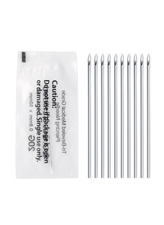 اشتري 100Pcs Disposable Piercing Needle Stainless Steel Sterile Body Piercing Needles Tat too Accessories Ear Nose Piercing Needles 12/14/16/18/20G في السعودية