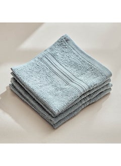 Buy Essential 4-Piece Carded Face Towel Set 30 x 30 cm in UAE