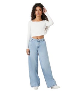 Buy Mid-Rise Wide-Leg Jeans in Egypt