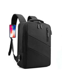 Buy Business Laptop Backpack Portable Business Bag With USB Charger Port Handle Laptop Bag Fits 15.6 Inch Computer in Saudi Arabia