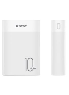 Buy 10000 mAh Compact Smart Charging Power Bank with Dual USB Output WHITE in UAE