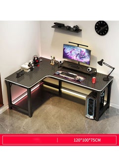 Buy Computer and Multifunction Table Home Office Workstation with Storage Rack 120X100 cm (Right Corner) in UAE