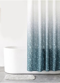 Buy Gradient Shower Curtain for Bathroom - Decorative Roland Shower Liner - Household Printed Shower Curtain Set with Hooks - Bath Curtain 180W x 200H in UAE