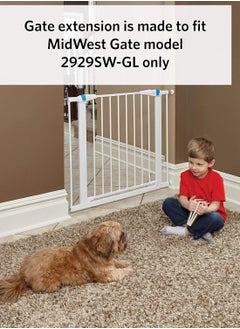 Buy Midwest Homes for Pets 3" Wide Extension for 29" High Night "Safety Glow" Frame White in UAE