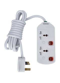 Buy Olsenmark 2 Way Extension Socket | Portable & Lightweight | 2M Cable OMES1807 in UAE