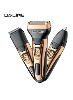 Buy 3-In-1 Rechargable Clipper And Trimmer Black/Gold 15cm in Saudi Arabia