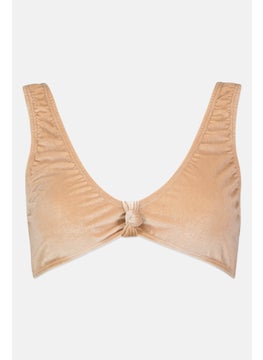 اشتري Women Textured Bikini Top, Tan في الامارات