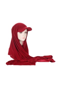 اشتري Solid Color Womens Muslim Headscarf Hat With Brim في الامارات