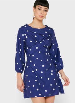 Buy Polka Dot Twist Dress in Saudi Arabia