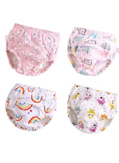 Buy Toddler Potty Training Pants 4 Pack Cotton Underwear Waterproof for Kids with Supper Absorbent-Layers, Soft and Absorbent in UAE