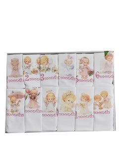 Buy A Set Of 12 Barbitose For Newborns Decorated With The Names Of The Months in Saudi Arabia