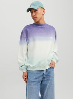 Buy Dip-Dyed Relaxed Fit Sweatshirt in Saudi Arabia