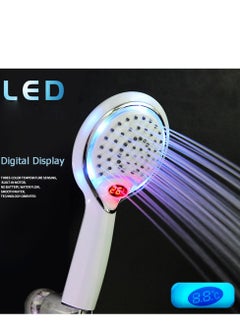 اشتري Led Digital Display Shower ABS Shower Handheld Showerhead في الامارات