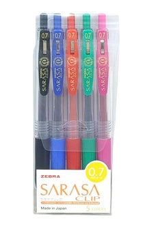 Buy 5-Piece Sarasa Clip Gel-Ink Pens Multicolour in Saudi Arabia