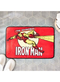 Buy Avengers Iron Man Memory Foam Bath Mat 60x40 cm in UAE