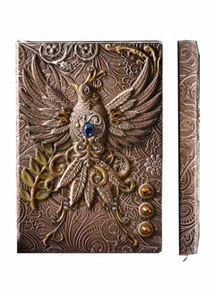 Buy Hardback Notebook A5 Lined, Vintage Leather Journal Notebook, Embossed Handmade Writing Diary, Brown and Ivory Pages Note Book, Birthday Gift for Women Men Friends Kids, Colorful in Saudi Arabia