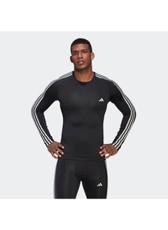 اشتري Techfit 3-Stripes Training Long Sleeve Tee في مصر