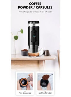 Buy Electric Mini Espresso Portable Coffee Maker Built-in Battery Mini Espresso machine CF-1801BGC in UAE