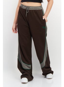 اشتري Women Sportswear Fit Drawstring Wide Leg Pants, Dark Brown في الامارات