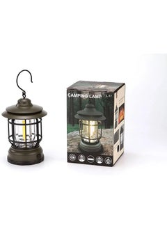 Buy Camping Lantern, Retro Metal Camping Light, Battery Powered Hanging Lamp, Portable Lantern Flashlight COB Brightness Tent Light for Camping, Night Fishing, Hiking, Home Lighting, multicolor in Egypt