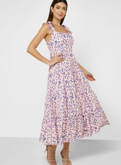Buy Strappy Printed Dress in UAE