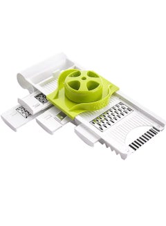 Buy Manual Vegetable Cutter Grater with 5 Interchangeable Blades Stainless Steel Potato Slicer Fry Cutter Waffle Potato Cutter Kitchen Use for French Fries, Chips &  Onion Rings in Saudi Arabia